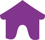 Pictogramme violet maison
