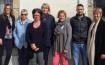 De gauche à droite : Myriam Albert, infirmière coordinatrice, Monique Gentric, infirmière, Adeline Crenn, aide-soignante, Muriel Rannou, aide-soignante, Delphine Scouarnec, responsable de service du service d’aide à domicile, Thibault Le Fur, aidesoignant, et Brigitte Le Floc’h, directrice.
